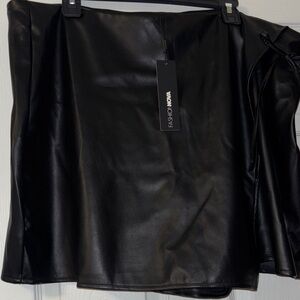 Fashion Nova Sleek Black Leather Skirt